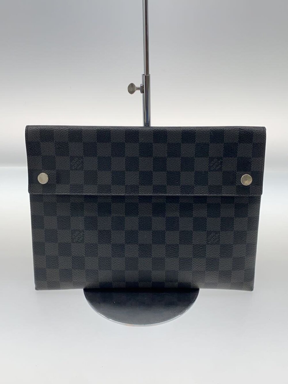 LOUIS VUITTON Alpha Triplo Pouch Clutch Damier Graphite Black Black